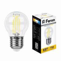Лампа светодиодная led Feron LB-52 Шарик E27 7Вт 2700K Лампа светодиодная led Feron LB-52 Шарик E27 7Вт 2700K
