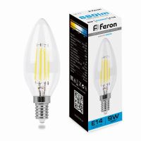 Лампа светодиодная led Feron LB-73 Свеча E14 9Вт 6400K