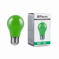Лампа светодиодная led Feron LB-375 E27 3Вт зеленый Лампа светодиодная led Feron LB-375 E27 3Вт зеленый