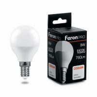 Лампа светодиодная led Feron.PRO LB-1409 Шарик E14 9Вт 6400K