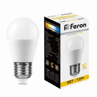Лампа светодиодная led Feron LB-950 Шарик E27 13Вт 2700K Лампа светодиодная led Feron LB-950 Шарик E27 13Вт 2700K