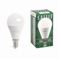 Лампа светодиодная led SAFFIT SBG4515 Шарик E14 15Вт 6400K