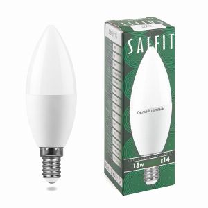Лампа светодиодная led SAFFIT SBC3715 Свеча E14 15Вт 2700K 55203