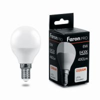 Лампа светодиодная led Feron.PRO LB-1406 Шарик E14 6Вт 6400K