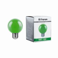 Лампа светодиодная led Feron LB-371 Шар E27 3Вт зеленый Лампа светодиодная led Feron LB-371 Шар E27 3Вт зеленый