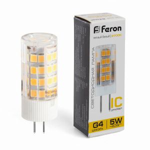 Лампа светодиодная led Feron LB-432 G4 5Вт 2700K 25860