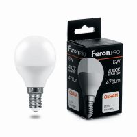 Лампа светодиодная led Feron.PRO LB-1406 Шарик E14 6Вт 4000K
