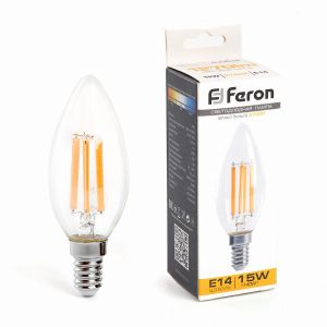 Лампа светодиодная led Feron LB-717 Свеча E14 15Вт 2700K 38256