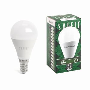 Лампа светодиодная led SAFFIT SBG4515 Шарик E14 15Вт 2700K 55209