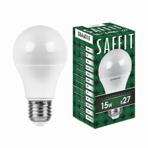 Лампа светодиодная led SAFFIT SBA6015 Шар E27 15Вт 6400K 55012