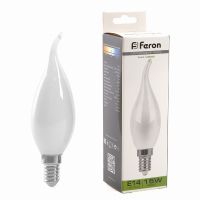Лампа светодиодная led Feron LB-718 Свеча на ветру E14 15Вт 4000K