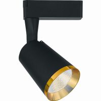 Светодиодный светильник Feron AL111 трековый однофазный на шинопровод 12Вт 4000K, 35 градусов, черный с золотой рамкой