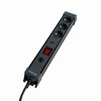 Сетевой фильтр 3-местный с/з STEKKER 3x1мм2 5 м 250В 16А серия Techno HM22-31-05 черный 50155