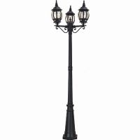 Светильник садово-парковый Feron 8115/PL8115 столб 3*100Вт E27 230В, черный