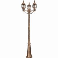 Светильник садово-парковый Feron 8115/PL8115 столб 3*100Вт E27 230В, черное золото