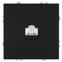 Розетка телефонная 1-местная RJ11 (механизм) серия Эмили RST00-5121-05 черный уголь soft touch 50831 Розетка телефонная 1-местная RJ11 (механизм) серия Эмили RST00-5121-05 черный уголь soft touch 50831