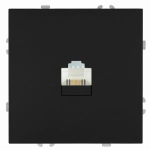 Розетка телефонная 1-местная RJ11 (механизм) серия Эмили RST00-5121-05 черный уголь soft touch 50831 Розетка телефонная 1-местная RJ11 (механизм) серия Эмили RST00-5121-05 черный уголь soft touch 50831