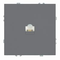 Розетка телефонная 1-местная RJ11 (механизм) серия Эмили RST00-5121-10 платиново-серый soft touch 50832 Розетка телефонная 1-местная RJ11 (механизм) серия Эмили RST00-5121-10 платиново-серый soft touch 50832
