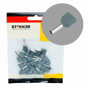 LD406-2510 Наконечник штыревой втулочный изолированный НШВИ(2) 25-10 (DIY упаковка 25 шт) 50709