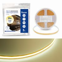 Лента светодиодная led 720SMD(2110) 10Вт/м 24В 5000*8*1.8мм IP20 3000К LS536 FERON СВОБОДНЫЙ РЕЗ 53097 Лента светодиодная led 720SMD(2110) 10Вт/м 24В 5000*8*1.8мм IP20 3000К LS536 FERON СВОБОДНЫЙ РЕЗ 53097