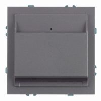 Выключатель карточный (механизм) 250В 40А серия Эмили RSВт40-5114-10 платиново-серый soft touch 50699