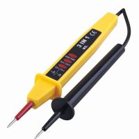 Тестер ступенчатой индикации напряжения STEKKER TST500-2  контактный двухполюсной до 500В, желтый