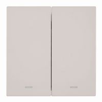 Выключатель 2-клавишный c индикатором (механизм) 250В 10А серия Мия RSВт10-3102-08 пудровый жемчуг 50476