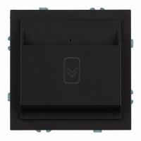 Выключатель карточный (механизм) 250В 40А серия Эмили RSВт40-5114-05 черный уголь soft touch 50700