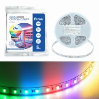 Лента светодиодная led 60SMD(5050) RGBВт-MIX 5 в 1 20Вт/м 24В 5000*12*1.44 мм RGB+2300К+6500K IP20 LS508 FERON 53336 Лента светодиодная led 60SMD(5050) RGBВт-MIX 5 в 1 20Вт/м 24В 5000*12*1.44 мм RGB+2300К+6500K IP20 LS508 FERON 53336