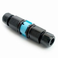 Соединитель-коннектор LD540  разъемный с замком 3-контактный с пружинным контактом IP68 черный 49193