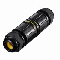 Соединитель-коннектор 5-контактный LD546 с рычажной клеммой с пружинным контактом водонепроницаемый черный 49234