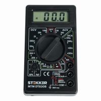 MTM DT830B Мультиметр цифровой портативный1999 отсчетов батарея крона ручная регулировка черный TM STEKKER 49992
