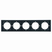 Рамка 5-местная серия Мия PFR00-3005-05 черный бархат 50465 Рамка 5-местная серия Мия PFR00-3005-05 черный бархат 50465