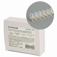 Зажим винтовой концевой изолированный КЗВИ-6 500В 41А 10 контактов поликарбонат  LD228-41А 49761