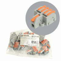 Клемма супер-компактная разветвительная 1 вход 4 выхода наборная STEKKERLD220-104  (DIY упак 10 шт) 49792