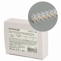 Зажим винтовой концевой изолированный КЗВИ-4 450В 32А 10 контактов поликарбонат  LD228-32А 49760