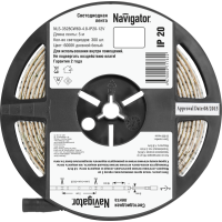 Лента светодиодная Led 71 762 NLS-3528CW60-4.8-IP20-12V R5 4.8Вт/м (уп.5м) Navigator 71762 Лента светодиодная Led 71 762 NLS-3528CW60-4.8-IP20-12V R5 4.8Вт/м (уп.5м) Navigator 71762