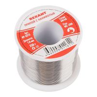 Припой с канифолью 250гр. d1.0мм (Sn60 Pb40 Flux 2.2%) REXANT 09-3313 Припой с канифолью 250гр. d1.0мм (Sn60 Pb40 Flux 2.2%) REXANT 09-3313