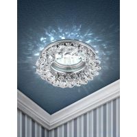 Светильник DK16 CH/WH декор 'круглый с мелкими хрусталиками' хром/прозр. ЭРА C0044737