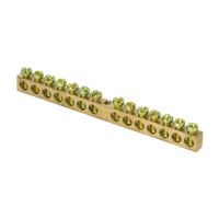 Шина PEN 'ноль-земля' 6х9 14 отвер. латунь крепеж по центру PROxima EKF sn0-63-14