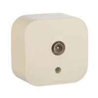 Розетка TV 1-м ОП 'звезда' Quteo сл. кость Leg 782245