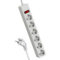 Удлинитель с сетевым фильтром 6х3м с заземл. 16А IP20 3.5кВт с предохранителем 3х1 индикатор сети бел. КОСМОС FKsm3m-6g(W)16A