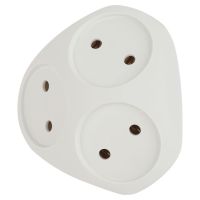 Разветвитель 3-м SPx-3-W без заземл. 10А бел. Эра Б0053481