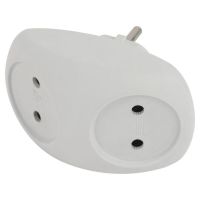 Разветвитель 2-м SPx-2-W без заземл. 10А бел. Эра Б0053480