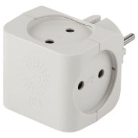 Разветвитель 4-м SP-4-W без заземл. (10/60/2880) бел. ЭРА Б0005103