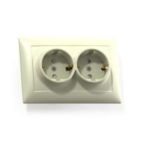 Розетка 2-м СП Селена РС16-372 16А IP20 с заземл. сл. кость Кунцево 8148 Розетка 2-м СП Селена РС16-372 16А IP20 с заземл. сл. кость Кунцево 8148