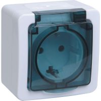 Розетка 1-м ОП Гермес Plus РСб20-3-ГПБд 16А IP54 с заземл. с дым. крышкой бел. IEK ERMP12-K03-16-54-EC Розетка 1-м ОП Гермес Plus РСб20-3-ГПБд 16А IP54 с заземл. с дым. крышкой бел. IEK ERMP12-K03-16-54-EC