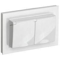 Розетка 2-м СП BRITE РСбш12-3-44-БрБ 16А в сборе IP44 с крышкой бел. IEK BR-R26-16-44-K01-F Розетка 2-м СП BRITE РСбш12-3-44-БрБ 16А в сборе IP44 с крышкой бел. IEK BR-R26-16-44-K01-F