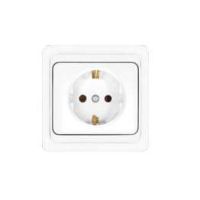 Розетка 1-м СП Валери 16А IP20 с заземл. бел. UNIVersal В0028 Розетка 1-м СП Валери 16А IP20 с заземл. бел. UNIVersal В0028