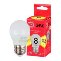 Лампа светодиодная Led RED LINE LED P45-8W-827-E27 R Е27 / E27 8Вт шар тепл. бел. свет Эра Б0053028